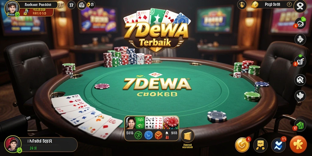 Tampilan menarik dan gameplay seru di 7DEWA Poker.