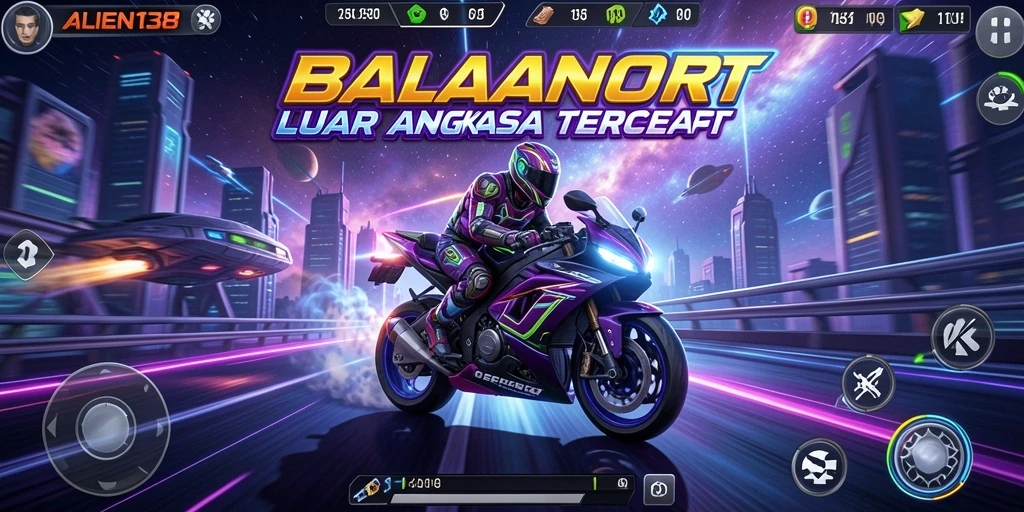 Gameplay menarik ALIEN138 di lintasan luar angkasa.