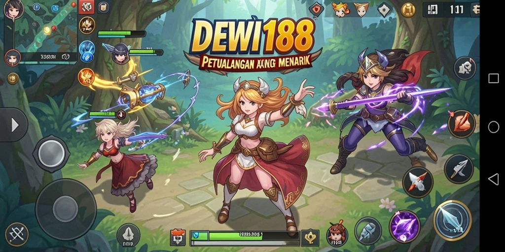 Tangkapan layar gameplay DEWI188 menampilkan aksi seru dalam petualangan Anime.