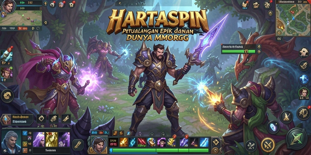 Screenshot HARTASPIN menampilkan aksi seru dalam petualangan MMORPG.