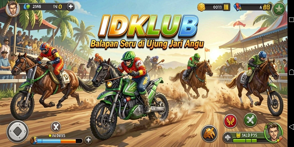 Tampilan gameplay racing yang seru dan menegangkan di IDKLUB.