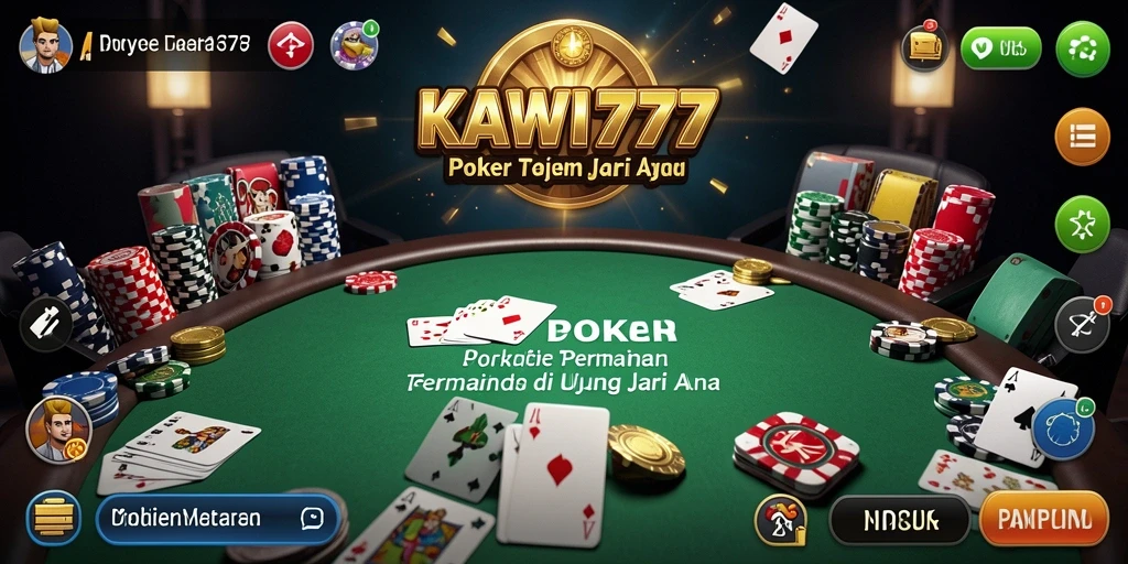 Tangkapan layar KAWI777 menampilkan aksi gameplay Poker yang mendebarkan.