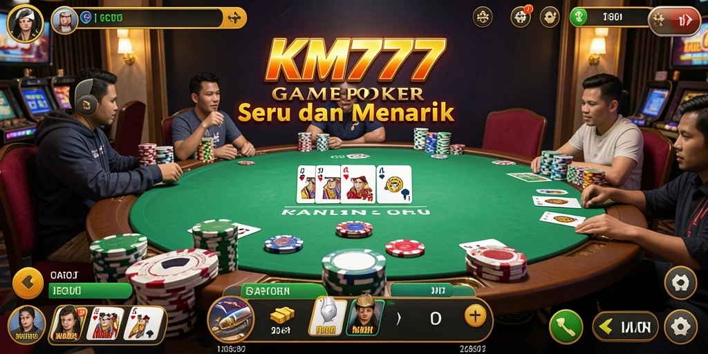 Tampilan gameplay Poker yang menarik di KM777.