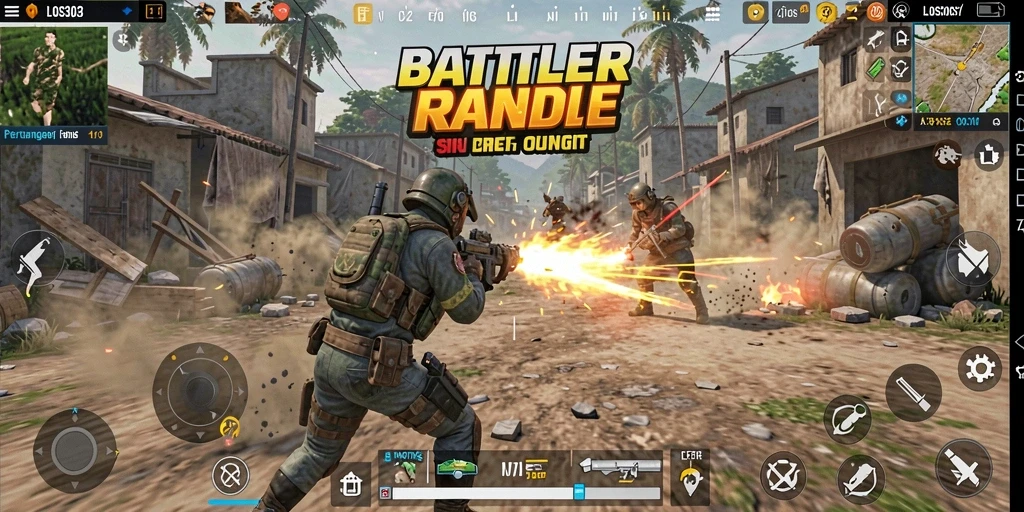 Gameplay menarik dalam LOS303 saat bertarung di Battle Royale.