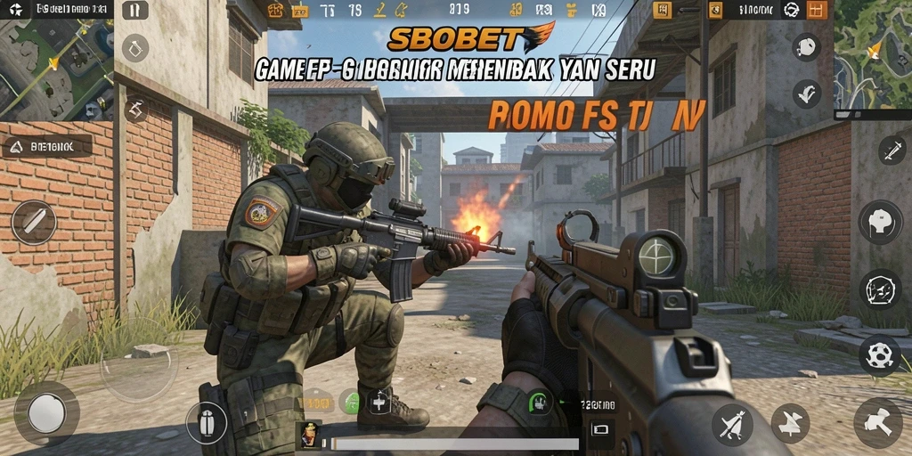 Tangkapan layar SBOBET menampilkan aksi menembak yang mendebarkan dalam game FPS.